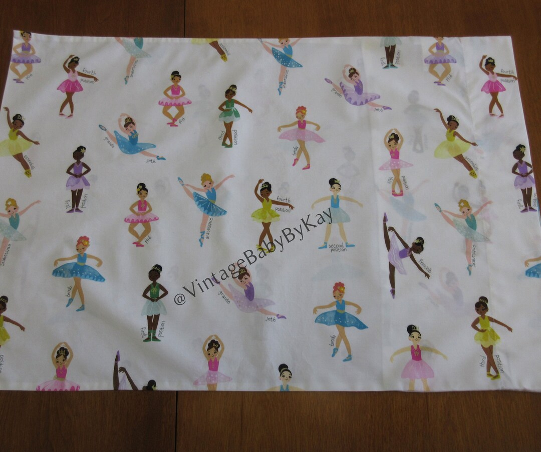 Ballerina Print Pillowcase Colorful Cotton Fabric, Pottery Barn Kids