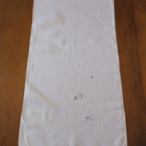 White Damask Cutter Towels & Napkins, Lot of 6 Large Vintage Linens W ...