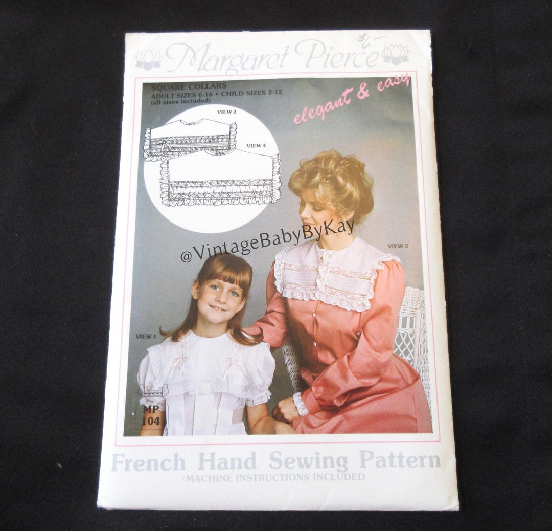 Margaret Pierce Pattern Square Collars MP 104 Size 6-16 Adult and 2-12 ...