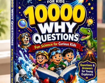 10000 Whys Kids Science Book, STEM Learning, Fun Educational Book