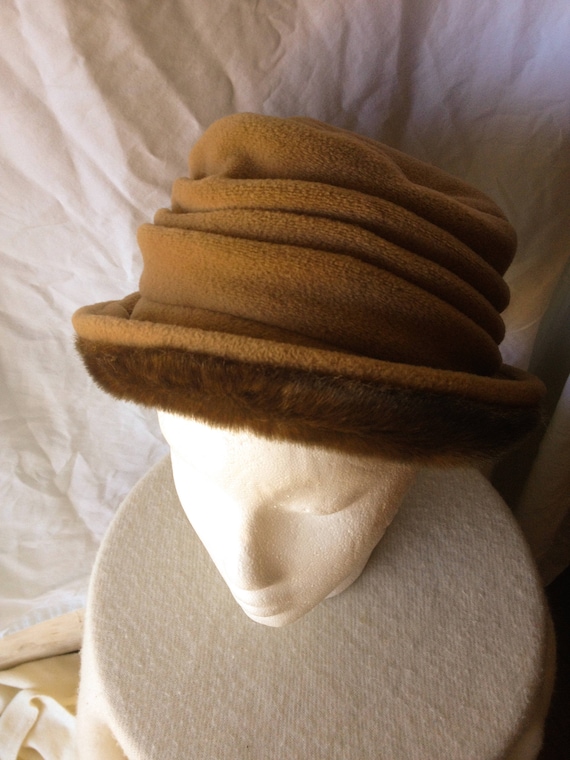 Faux Fur Cloche Bucket Brown Winter Hat FREE SHIPP