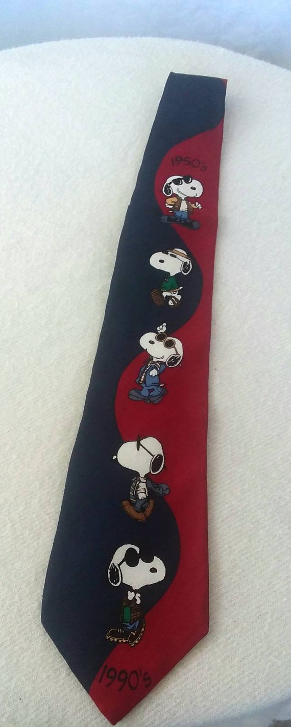 Peanuts 100% Silk Vintage Necktie FREE SHIPPING | Etsy