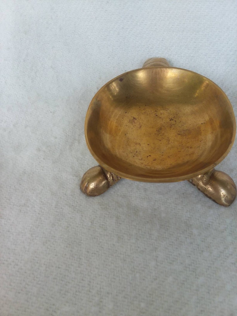 Brass Turtle Change Catcher Ashtray Paperclip Holder Knick Etsy