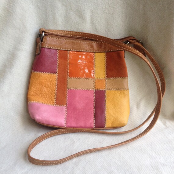 leather patchwork purse