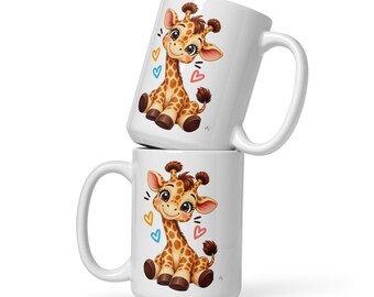 Tazza per amanti delle giraffe – Tazza da caffè con simpatico animale, idea regalo