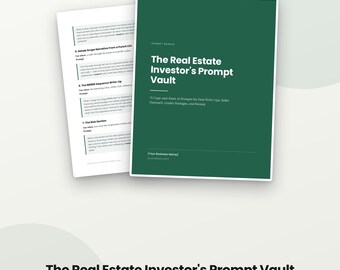 Banco de Ideias de IA para Investidores Imobiliários – 75 Modelos de Análise de Negócios Prontos para Copiar e Colar, Prospecção, Financiamento e Aluguel (PDF)