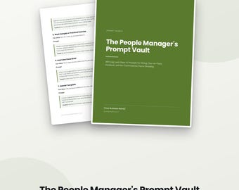 Cofre de sugestões de IA para gestores de pessoas – 100 sugestões prontas para copiar e colar para contratação, feedback e conversas (PDF)