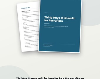 Pacote de 30 posts para recrutamento no LinkedIn – Ganchos, modelos e frases de abertura (Download digital)