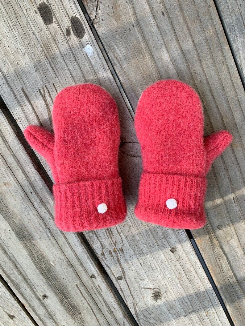 PATTERN Children's Mittens DIY Upcycled Fleece-Lined, Wool Sweater Mitten Tutorial Digital Download Age 4-8 image 5