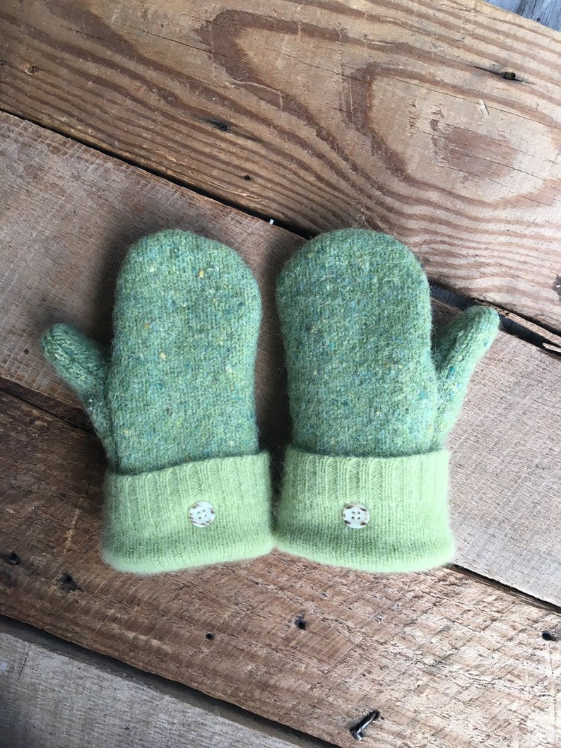 PATTERN Children's Mittens DIY Upcycled Fleece-Lined, Wool Sweater Mitten Tutorial Digital Download Age 4-8 image 4