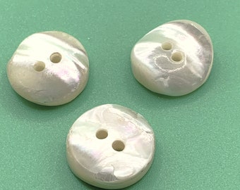 Set 3 (11/16") Chunky MOP Shell Buttons - Iridescent ~ Prettier in Person!