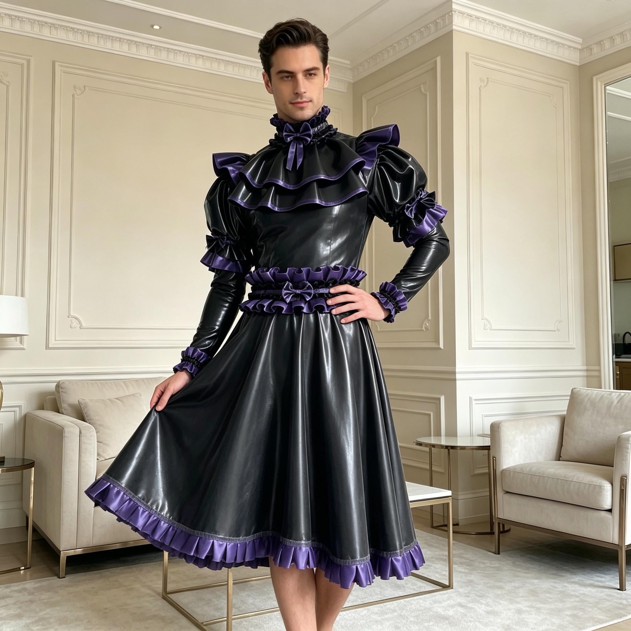 Latex maid dress - Etsy 日本