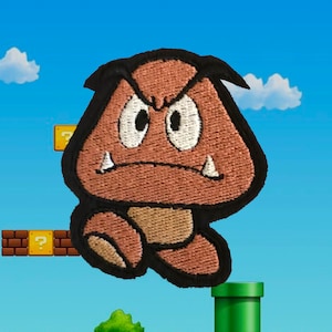 Goomba -- Iron-on Nintendo patch from Super Mario Brothers NES game