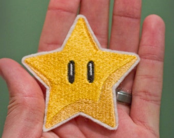 STAR POWER -- Thermocollant brodé Nintendo Throwback NES Invincibility Star Mario Brothers