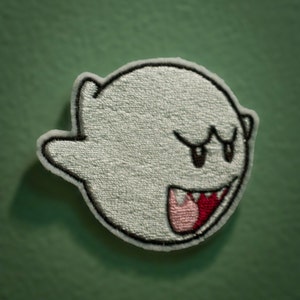 BOO - Embroidered Nintendo Ghost Patch from Mario Brothers