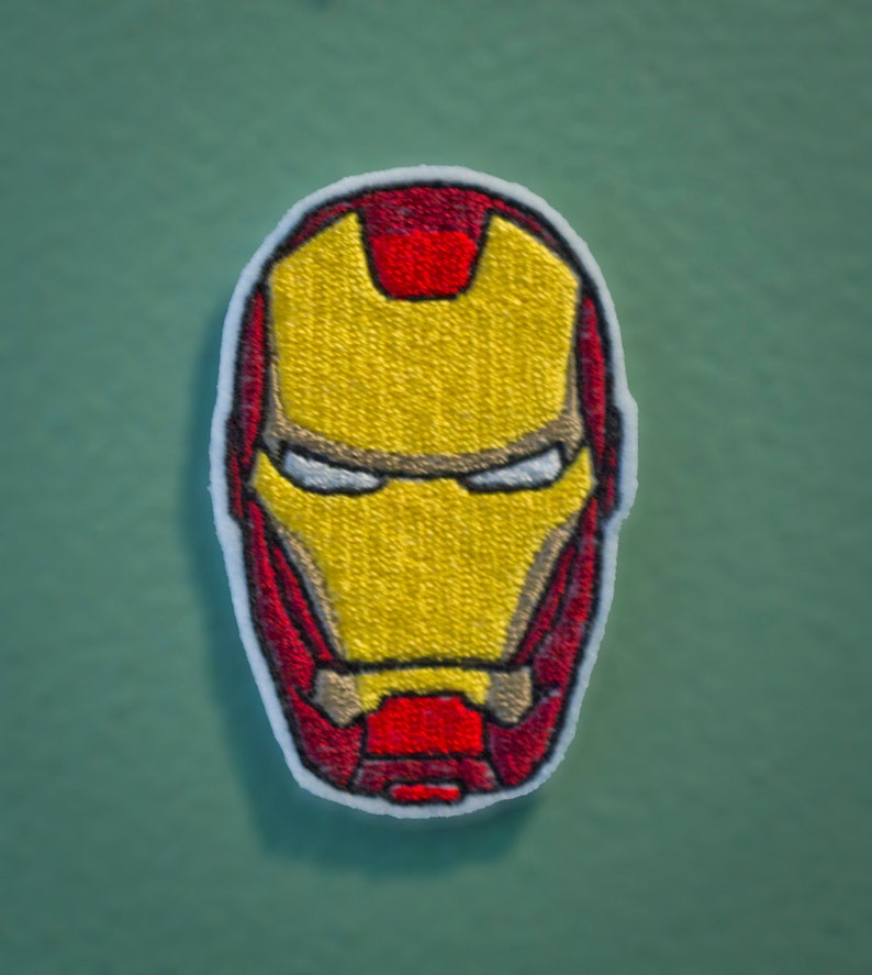 Iron Man Helmet Embroidered Avengers Super Hero Patch image 1