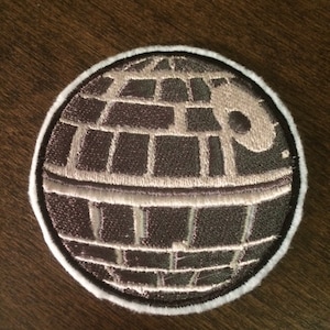 The Death Star -- Star Wars Embroidered Iron-on Patch