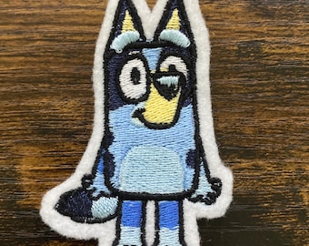 Bluey’s Dad Bandit Embroidered Iron-on Patch from the Bluey cartoon