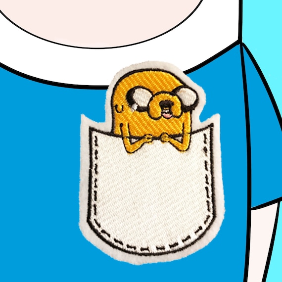 Jake the Dog in a Pocket Adventure Time Iron on Patch - Etsy