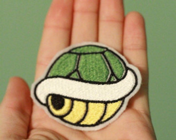 Green Turtle Shell - Embroidered Nintendo Patch From Mario Brothers - Etsy