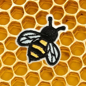 Honeybee - Embroidered Bee Iron-on Patch