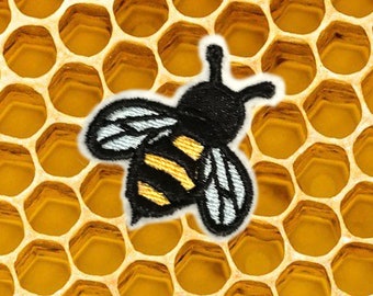 Honeybee - Embroidered Bee Iron-on Patch