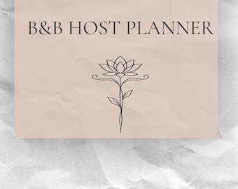 B&B Host Planner: Airbnb Tracker, Cleaning Schedule, Revenue (PDF)