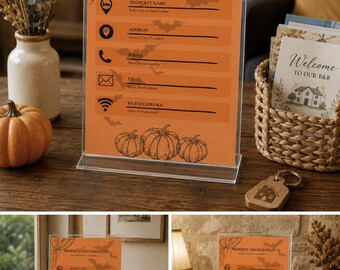 Seasonal Airbnb Property Info Sheet Bundle: 7 Holiday Themes (Digital Download)