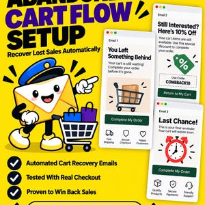 カート放棄メールの設定 | Klaviyoのカート放棄フロー、Shopifyのカート回復メール自動化 | 失われた売上を取り戻す