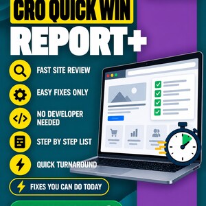 CRO Quick Wins Rapport | Eenvoudige oplossingen voor conversieoptimalisatie die u zelf kunt toepassen | Website Conversie Checklist