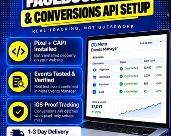 Facebook Pixel Setup | Conversions API Installation, Event Tracking, Purchase & Lead Tracking Setup (Digital Service)