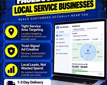 Local Business Facebook Ads Setup | Service Area Targeting, Lead Ads, Local Awareness Campaign for Contractors (Digital Service)