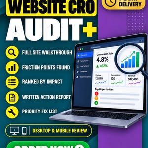 Website CRO Audit | Conversion Rate Optimization Report, Website Review, Friction Points and Fixes | Website Audit Service