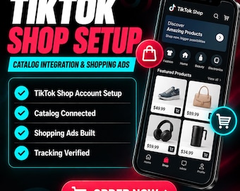 TikTok Shop Setup | Product Catalog Integration, TikTok Shopping Ads, Shopify & WooCommerce Connection (Digital Service)