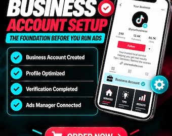 TikTok Business Account Setup | Profile Optimization, Business Verification, Ads Manager Connection (Digital Service)