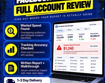 Facebook Ads Audit | Full Account Review, Wasted Spend Report, Targeting & Creative Analysis (Digital Service)