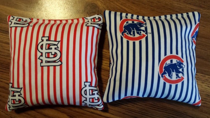 Chicago Cubs vs St Louis Cardinals Cards bean bags cornhole | Etsy