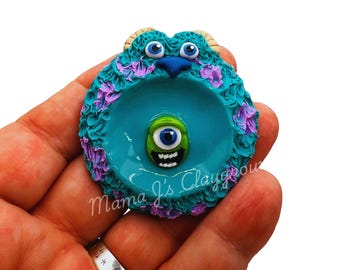 Monster Friends  Worry Stone Polymer Clay, UV Resin, Palm-Sized Calming Friend RTS