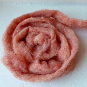 Wool Roving, Peach Heather by Bartlett yarns