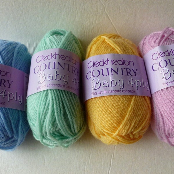 Country Baby by Cleckheaton,  4ply, Washable Wool