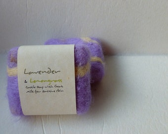 Felted Soap, Handmade Felted Soap - Lavender and Lemongrass