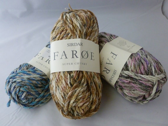 Faroe by Sirdar Yarns Multiple Colors Super Chunky Acrylic Cotton Wool Blend Yarn Etsy