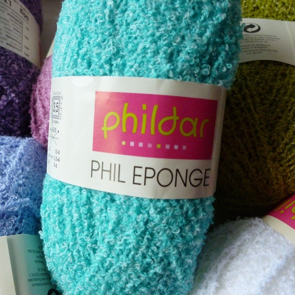 Phil Eponge by Phildar,  Fingering, Acrylic Blend Boucle, 50 gm