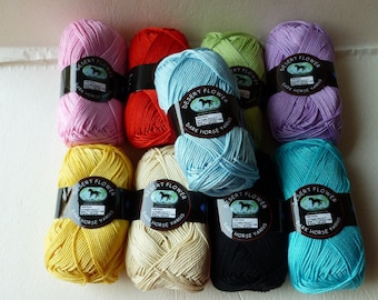 Desert Flower by Dark Horse Yarn, 100% Cotton, Mercerized, Sport