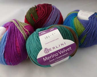 Merino Velvet Superwash Sock Yarn by Berlini