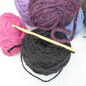 6 inch Bamboo Crochet Hook Set (K-N)