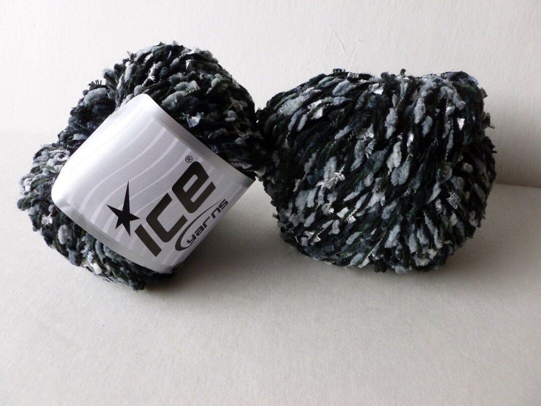Wool Blendy Black and Grey Yarn by ICE Etsy