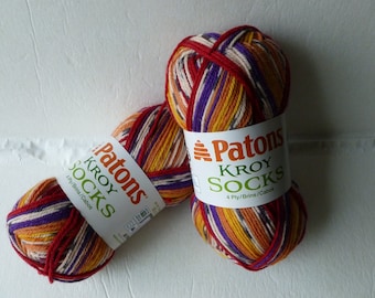 Sunset Stripes  4 Ply Kroy Socks by Patons