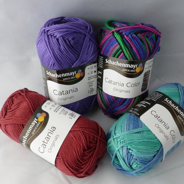 Catania and Catania Color by Schachenmayr, Solid and Variegated Sport Cotton