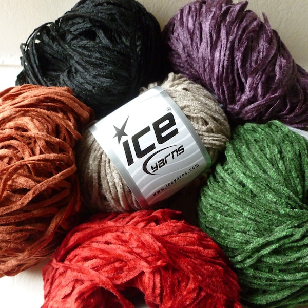 Chenille Light by Ice, Worsted Micro Fiber Chenille